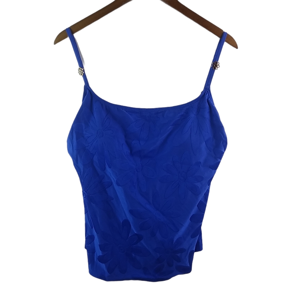 Longitude 10 Tankini Swim Top in Lapis Blue - Picture 1 of 7